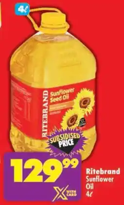 Shoprite Ritebrand Sunflower Oil offer