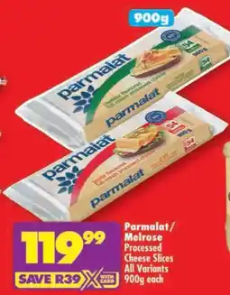 Shoprite Parmalat/ Melrose Processed Cheese Slices All Variants offer