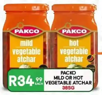 Take 'n Pay Packo mild or hot vegetable atchar offer