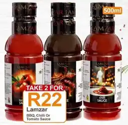 Take 'n Pay Lamzar BBQ, Chilli Or Tomato Sauce offer