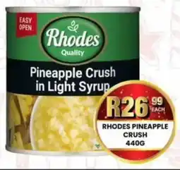 Take 'n Pay Rhodes Pineapple Crush in Light Syrup offer