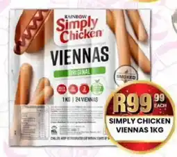Take 'n Pay Rainbow Simply Chicken Viennas offer