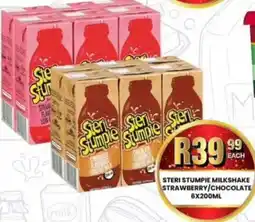 Take 'n Pay Steri stumpie milkshake strawberry/ chocolate offer