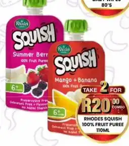 Take 'n Pay Rhodes squish 100% fruit puree offer