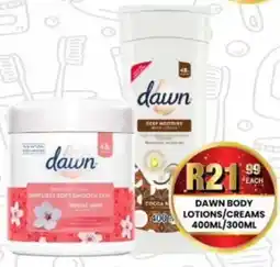 Take 'n Pay Dawn body lotions/ creams offer
