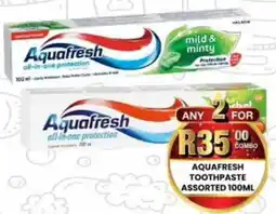 Take 'n Pay Aquafresh toothpaste assorted offer