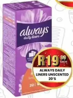 Take 'n Pay Always daily liners unscented offer