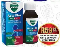 Take 'n Pay Vicks acta plus wet & dry cough syrup offer