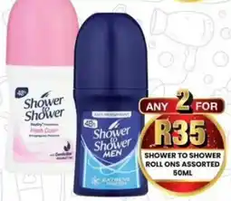 Take 'n Pay Shower to shower roll ons assorted offer