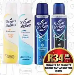 Take 'n Pay Shower to shower deodrant assorted offer