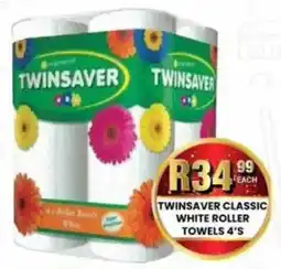 Take 'n Pay Twinsaver classic white roller towels offer