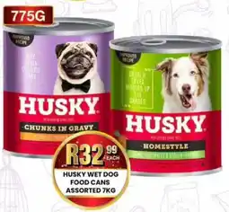 Take 'n Pay Husky wet dog food cans assorted offer