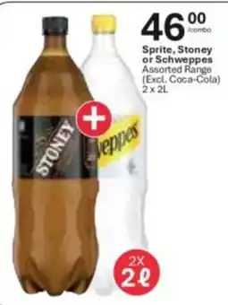 Liquor City Sprite, Stoney or Schweppes Assorted Range offer
