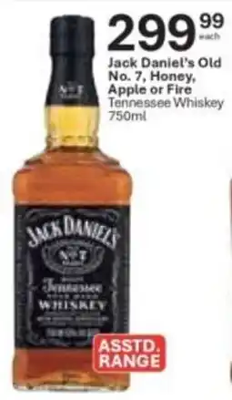 Liquor City Jack Daniel's Old No. 7, Honey, Apple or Fire Tennessee Whiskey offer