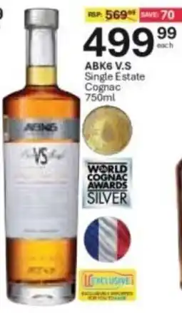 Liquor City ABK6 V.S Single Estate Cognac offer