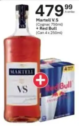 Liquor City Martell V.S Cognac + Red Bull Can offer
