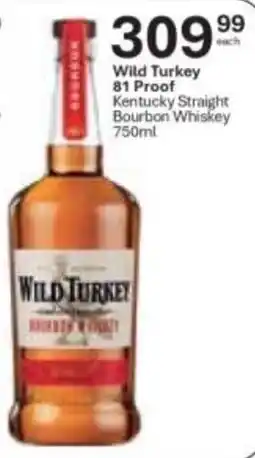 Liquor City Wild Turkey 81 Proof Kentucky Straight Bourbon Whiskey offer