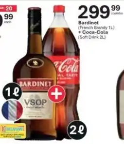 Liquor City Bardinet French Brandy + Coca-Cola Soft Drink offer