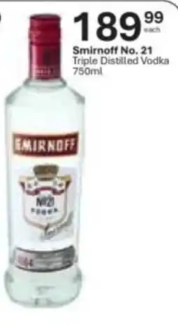 Liquor City Smirnoff No. 21 Triple Distilled Vodka offer