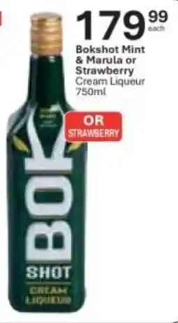 Liquor City Bokshot Mint & Marula or Strawberry Cream Liqueur offer