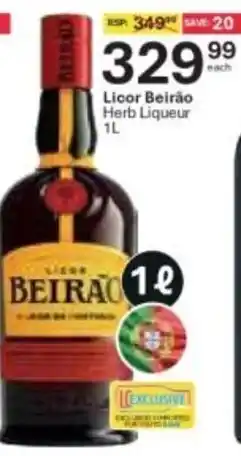 Liquor City Licor Beirão Herb Liqueur offer