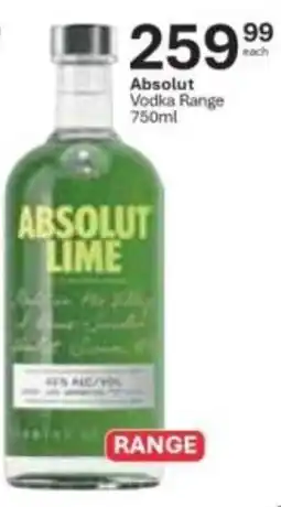 Liquor City Absolut Vodka Range offer
