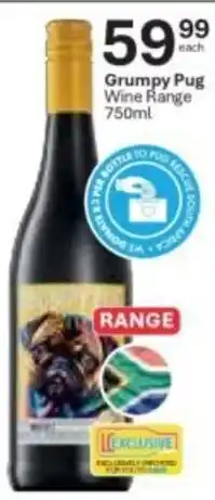 Liquor City Grumpy Pug Wine Range offer