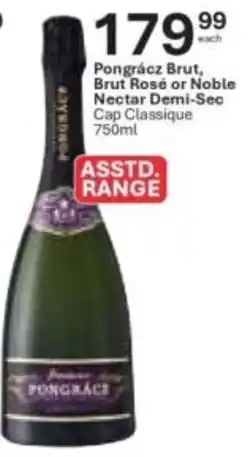 Liquor City Pongrácz Brut, Brut Rosé or Noble Nectar Demi-Sec Cap Classique offer