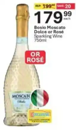 Liquor City Bosio Moscato Dolce or Rosé Sparkling Wine offer