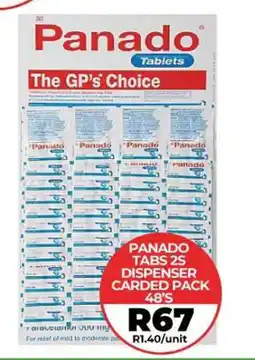 1UP Panado tabs dispenser carded pack offer
