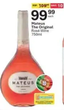 Liquor City Mateus The Original Rosé Wine offer