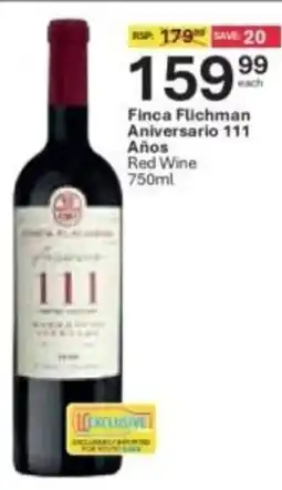 Liquor City Finca Flichman Aniversario 111 Años Red Wine offer