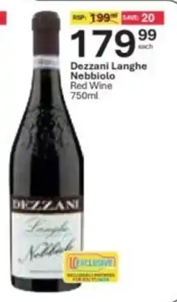 Liquor City Dezzani Langhe Nebbiolo Red Wine offer