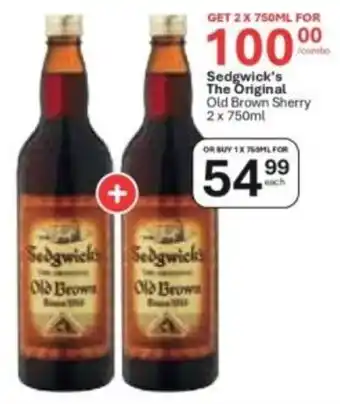 Liquor City Sedgwick's The Original Old Brown Sherry offer