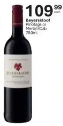 Liquor City Beyerskloof Pinotage or Merlot Cab offer