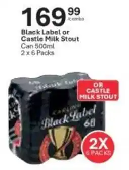 Liquor City Black Label or Castle Milk Stout Can offer