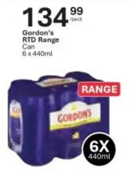 Liquor City Gordon's RTD Range Can offer