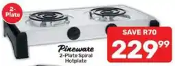 Pick n Pay Pineware 2-Plate Spiral Hotplate offer