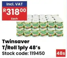Africa Cash and Carry Twinsaver Toilet Roll 1 ply offer