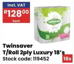 Africa Cash and Carry Twinsaver Toilet Roll 2ply Luxury offer