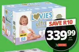 Checkers Hyper Lovies Ultra Mega Box Disposable Nappies offer