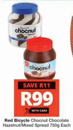 Checkers Hyper Red Bicycle Chocnut Chocolate Hazelnut/ Mixed Spread offer