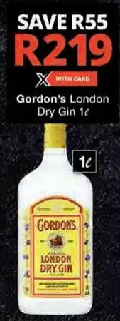 Checkers Hyper Gordon's London Dry Gin offer