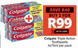Checkers Hyper Colgate Triple Action Toothpaste offer