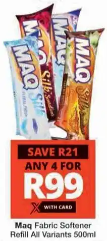 Checkers Hyper Maq Fabric Softener Refill All Variants offer