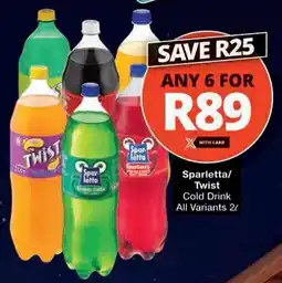 Checkers Hyper Sparletta/ Twist Cold Drink All Variants offer
