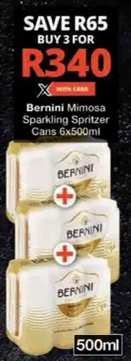 Checkers Hyper Bernini Mimosa Sparkling Spritzer Cans offer