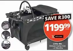 Checkers Hyper Little Me Deluxe Camp Cot offer