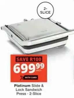 Checkers Hyper Platinum Slide & Lock Sandwich Press offer