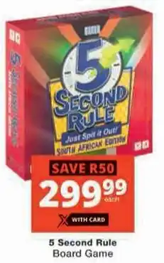 Checkers Hyper 5 Second Rule Board Game offer